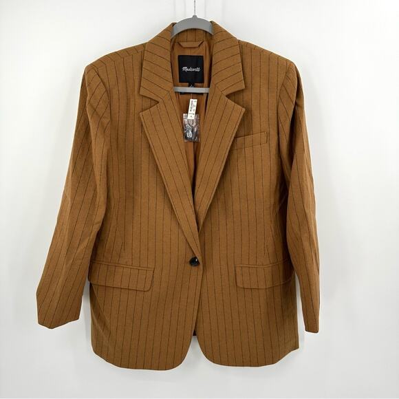 Madewell Oversized Blazer in Pinstripe Size 6 - Picture 2 of 11